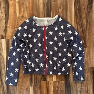 Gymboree Star Cotton Zip Up Jacket Size L (10/12)